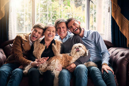 Family brings us so much joy. Cropped shot of an affectionate family at home.