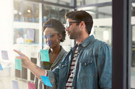 I think we should go with this idea. Shot of creative businesspeople having a brainstorming session.
