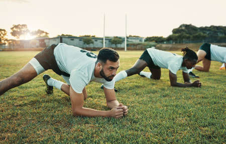To be a great rugby player, you have to put in the workの写真素材