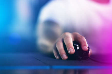 You are now entering the winners circle. Shot of an unrecognisable man playing computer games.