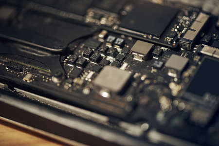 Every tiny part has a role to play. Shot of computer hardware on a table.