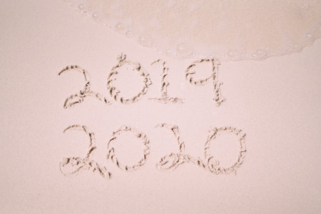 New opportunities will wash ashore in the upcoming year. Still life shot of the years 2019 and 2020...