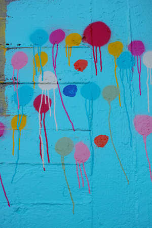 Child graffiti. A photo of graffiti on an abandoned factory wall.
