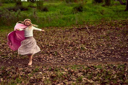 Children explore and grow with the power of their imagination. Shot of a young girl enjoying some...