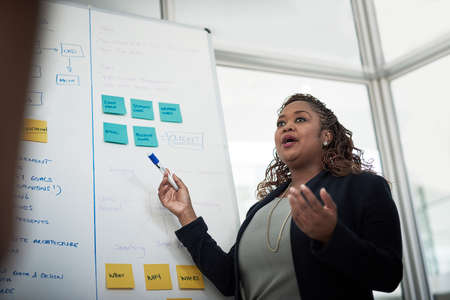 The business place to be. Shot of businesspeople having a meeting in the office.の写真素材