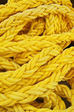 Yellow rope. Strong and colorful rope.