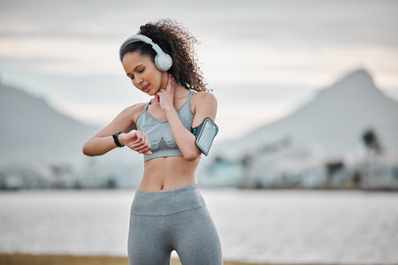 In the perfect range. Cropped shot of an attractive young female athlete exercising outdoors.