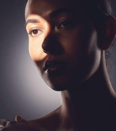 Tired eyes is one of the issues I worked on. Studio shot of a beautiful young woman posing with...
