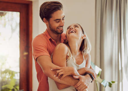 Shot of a young couple spending time together at home.