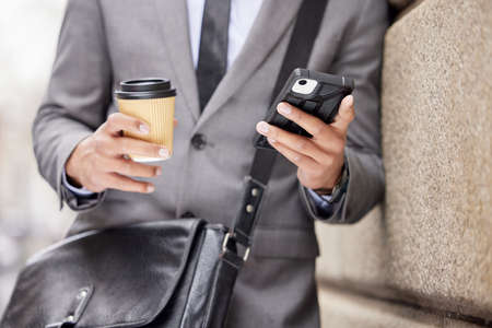 Success sends a message. an unrecognizable businessman traveling through the city on his morning...