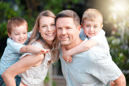 You can always go home when you need some love. a young family enjoying a day at the park.