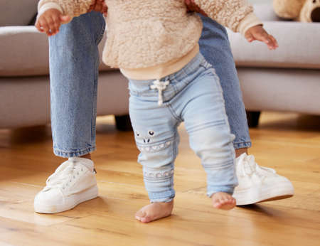 Ill be there for your first steps and every other milestone after that. a baby learning to walk with...
