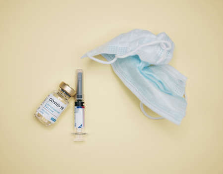 Following protocol carefully. Studio shot of medical equipment against a blue background.