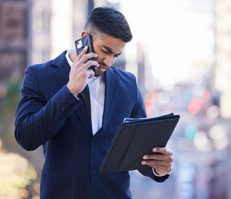 Theres no shortage of remarkable ideas. a young man on a call in the city.の写真素材