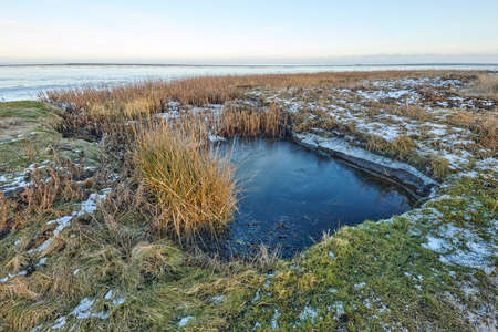 Danish Winter landscape by the coast of Kattegat. Photos of Danish winter by the coast of Kattegat..の写真素材