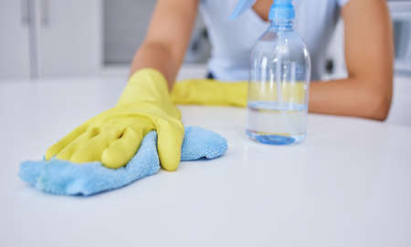 Super satisfying swiping. an unrecognizable woman cleaning her apartment.