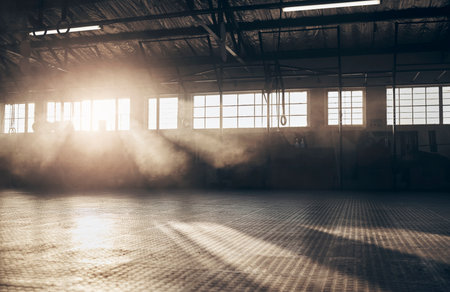 Welcome, are you ready to transform yourself. an empty gym.の写真素材