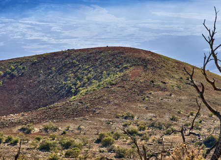 Extinct volcanic craters at Mouna Loa - Hawaiiの写真素材
