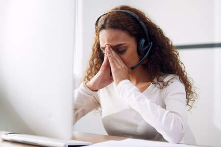 Sometimes your own problems are the ones that need solving. an attractive young female call center...