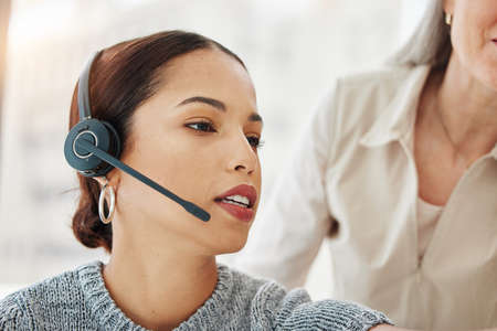 I was thinking of that for the client. an attractive young call centre agent sitting in the office...
