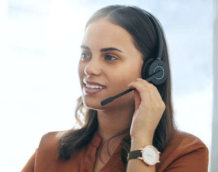 Listening is part of rapport building. an attractive young saleswoman sitting alone in her office...