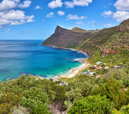 Beach and coast. Beach and coast in calm weather - South Africa, Cape Town.の写真素材