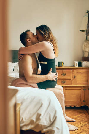 Every morning should be like this. an affectionate young couple spending a romantic morning in bed...