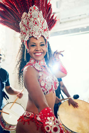 Nothing as scintillating as a samba dancers costume. a beautiful samba dancer performing at a...