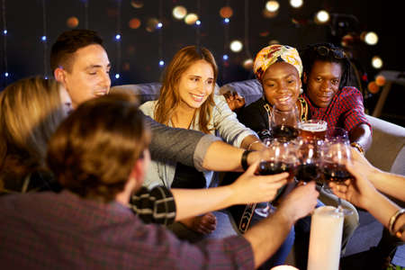 The night is young and we here to have fun. a group of friends having fun at a nightclub.