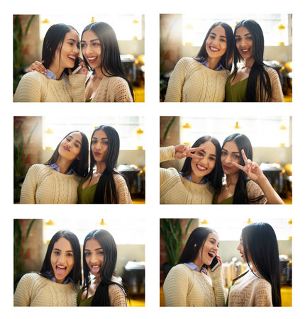 Friends make everything way more fun. Composite shot of two young friends posing together.