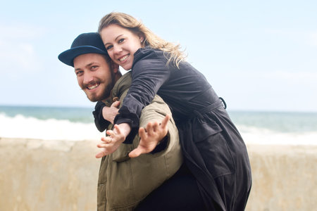 Ill carry her to the ends of the earth. Portrait of an affectionate young couple spending time...