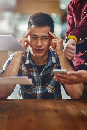 I cant keep up with everyones demands. a stressed out designer surrounded by demanding colleagues...