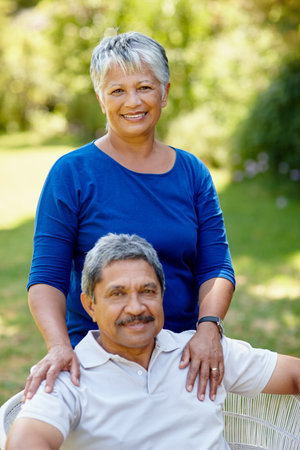 Enjoying a happy retirement together. a loving senior couple enjoying quality time together...
