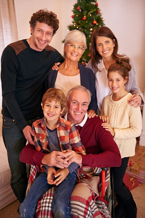 Were always together on Christmas. Portrait of a happy family on Christmas.