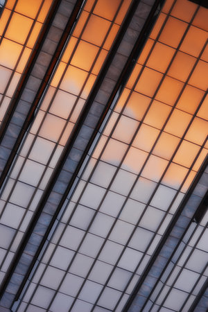 Architectural details - geometrical forms become artの写真素材