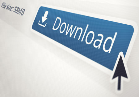 Downloading made simple. an internet downloadの写真素材
