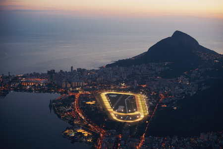 View of a city landscape at night.の写真素材