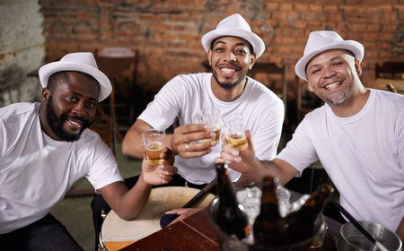 Looking relaxed. a group of friends having drinks.