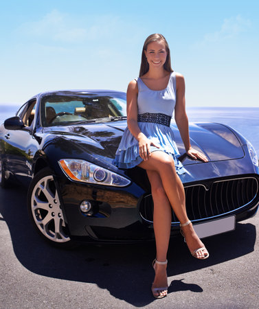 Taking her baby out for a spin. Thanks to Cecilie Arcurs for lending it to us for the shoot.