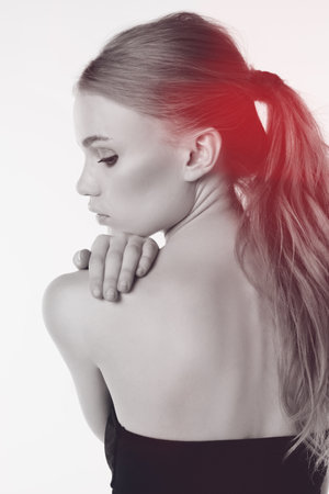 Looking beautiful. a gorgeous young woman in the studio.の写真素材