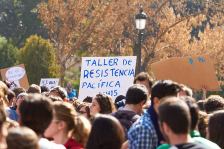 Resistencia. a large group of protesters outdoors with placards.
