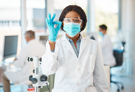 Science is there to change the world and Ill all for it. Portrait of a young scientist gesturing an...
