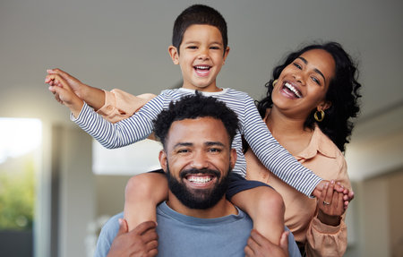 Every day is special with them. a young family relaxing together at home.の写真素材