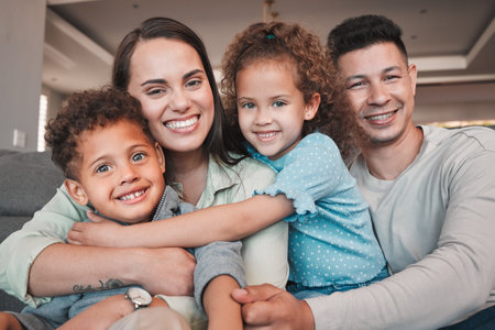 What would life be without family. a young family spending time together at home.の写真素材
