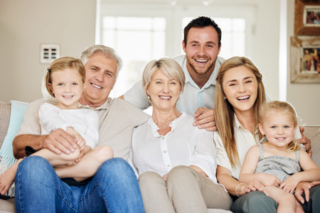 Looking at people who belong to us. a family spending time together at home.