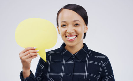 We all deserve a positive message to start our day. Portrait of an attractive young woman holding a...