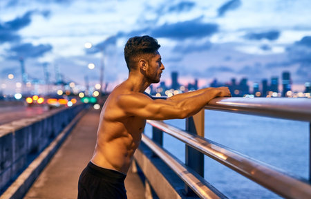 Theres no room for weakness in my mind. a sporty young man taking a break while exercising outdoors.