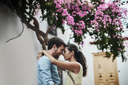 True love only come around once. an affectionate couple spending time together.の写真素材