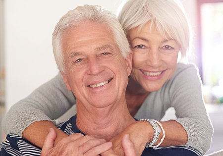 We kept our promise to love each other forever. Portrait of a happy senior couple at home.