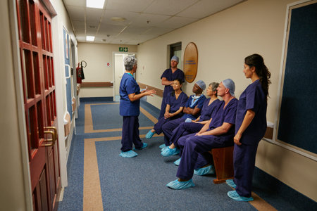 Giving them the rundown. Full length shot of a medical team in the hospital.